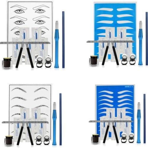 ATOMUS Eyebrow Microblading kit Permanent Tattoo Practice Manual Eyebrow Pen Needle Pigment Ink Practise Skin Tatttoo Supply
