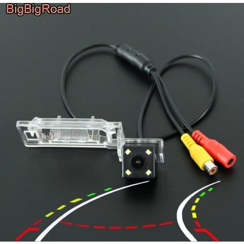 BigBigRoad Car Intelligent Dynamic Trajectory Tracks Rear View Camera For Audi A4L A4 TT A1 A3 A5 A7 Q3 Q5 RS5 s3 S5 2009 -2014