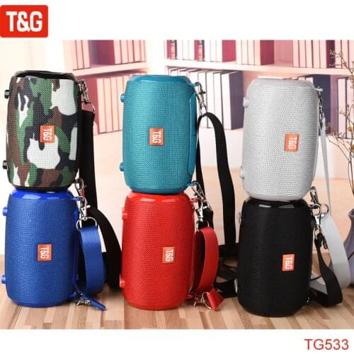 T&G TG533 Bluetooth Speaker Portable FM Radio Wireless Column Waterproof Outdoor Box Loudspeaker Powful Speaker For Phone Tablet
