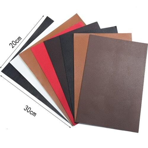 Black Self Adhesion Litchi Faux Synthetic sofa Leather Patches Repair Car Sticker Waterproof fix subsidies simulation PU fabrics