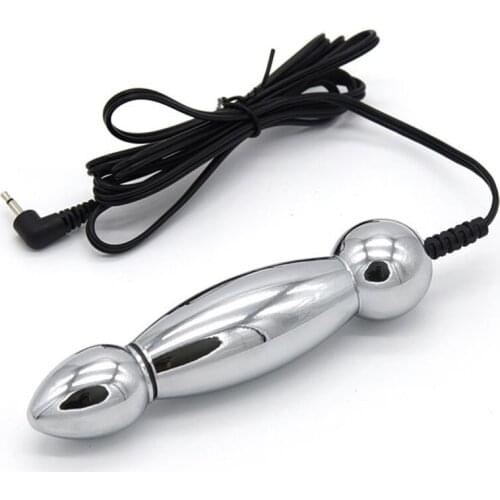 Electro Bi-Polar Anal Plug Electric Shock Metal Butt Plug Vagina Stimulation SM Product Therepy Massager Sex Toys for Men Women