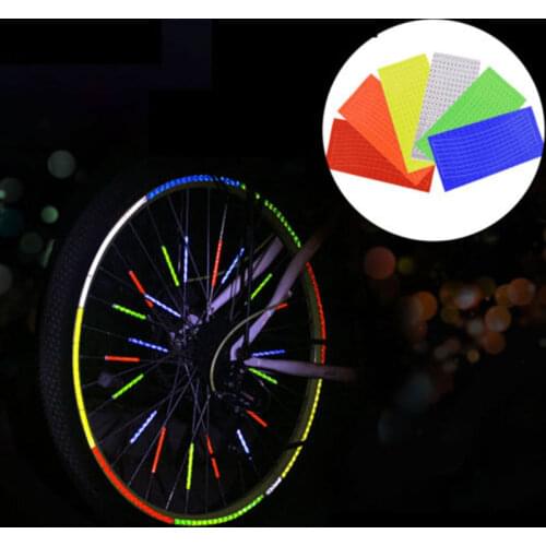 New Arrivals 21cm x 0.8cm Fluorescent Bike Bicycle Sticker Cycling Wheel Rim Reflective Stickers Decal Bicycle Accessories