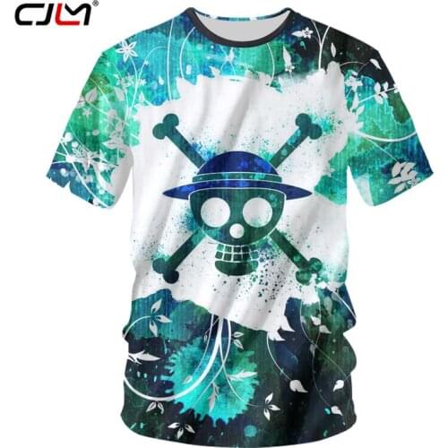 CJLM 2020 Cool Printing 3d Tshirts Men Funny One Piece Anime T Shirt Casual O Neck Short Sleeve Tees Shirts Unisex Summer Top