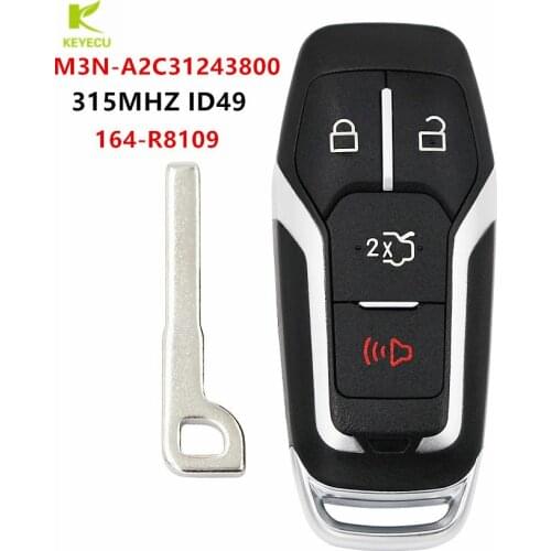 KEYECU Replacement PROXIMITY KEY SMART KEYLESS REMOTE FOB 4 Button 315MHz for FORD FUSION EDGE EXPLORER Mustang 2015 2016 2017