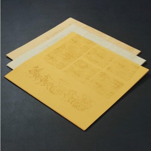 Chinese Brush Pen Calligraphy Rice Paper Retro Batik Calligraphy Paper Classical Half Ripe Xuan Paper with Grids Xuan Zhi