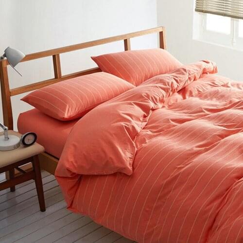Bedding Set luxury Stripe Pattern 3/4pcs Family Set Include Bed Sheet Duvet Cover Pillowcase Room Decoration Bedspread