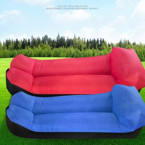 Camping Inflatable Lazy Bed Beach Lounge Chair Sofa Quick Folding Portable Waterproof Sleeping Bag Air Cushion Bed
