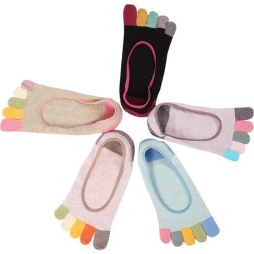 Summer New Womens Socks Cotton Meias Five Finger Socks Casual Breathable Calcetines Toe Socks KJ2