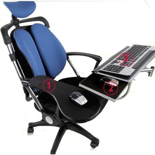 DL OK331 Multifunctoinal Full Motion Chair Clamping Keyboard Support Laptop Holder Mouse Pad for lazy laptop table