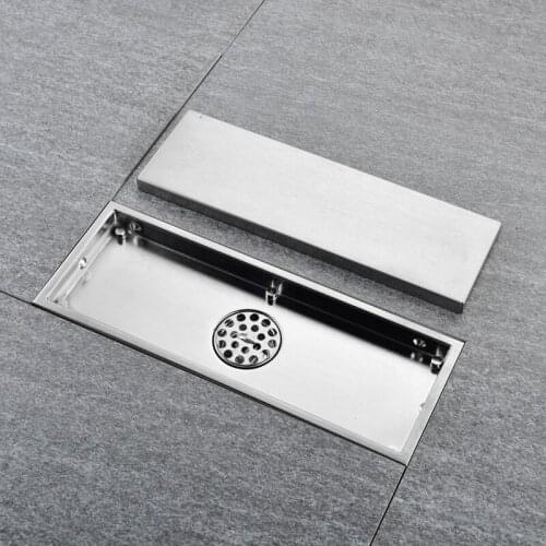 Stainless Steel Insert Square Invisible Floor Drain Waste Grates Bathroom Drains Strainer Fast Drainage Odor-resistant