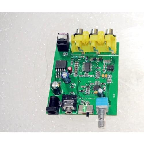 Fiber optic digital coaxial audio converter TV to audio SPDIF to 3.5 analog