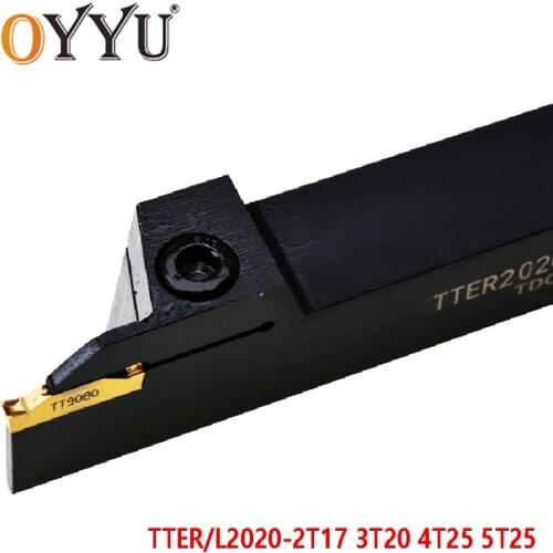 OYYU 20*20 TTER2020-2T17 TTEL2020-2T17 TTER TTEL 2020 Carbide Inserts TDC2/3/4/5 Lathe Cutter Shank Turning Tools Holder