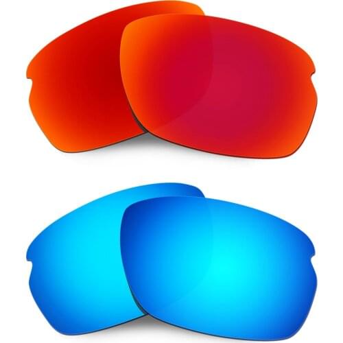 HKUCO Polarized Replacement Lenses For Carbon Shift Sunglasses Red/Blue 2 Pairs