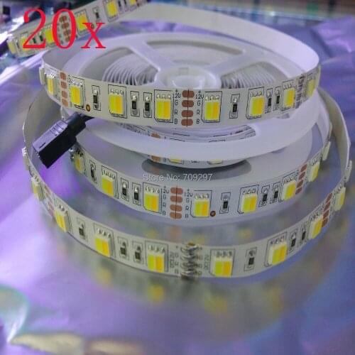 FREE DHL/FEDEX 100m/lot CW+WW 5050 LED strip,white&warm white&nature white 2 color/muti-color non waterproof DC12V LED strip D99