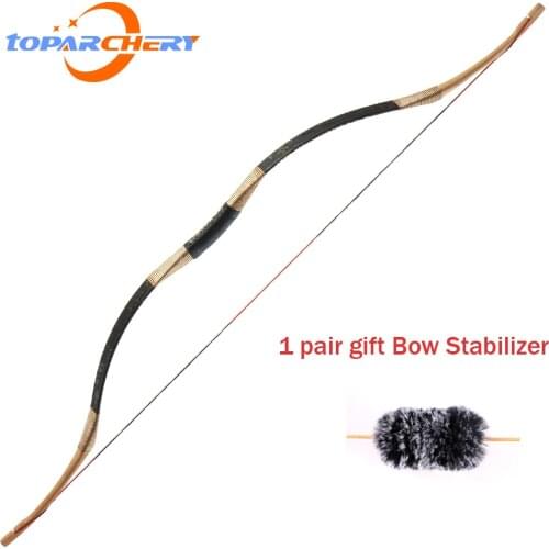 TOPARCHERY Traditional Recurve Bow Archery Hungarian Style Handmade Longbow Horsebow 30-50 lbs