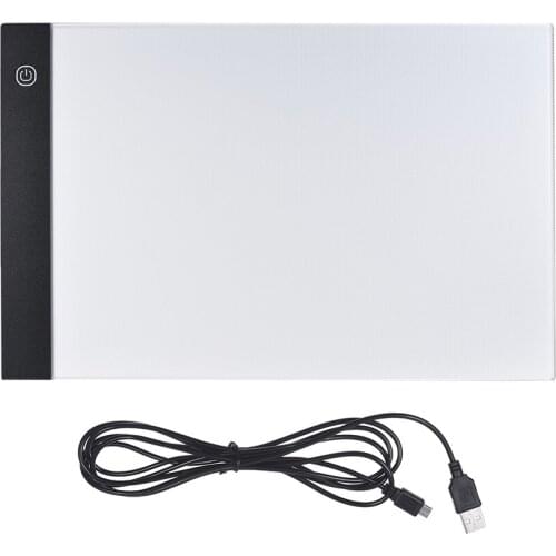 A4 Size Ultra-thin LED Light Pad Box Painting Tracing Panel Copyboard USB Powered Constant Brightness for Cartoon Tattoo