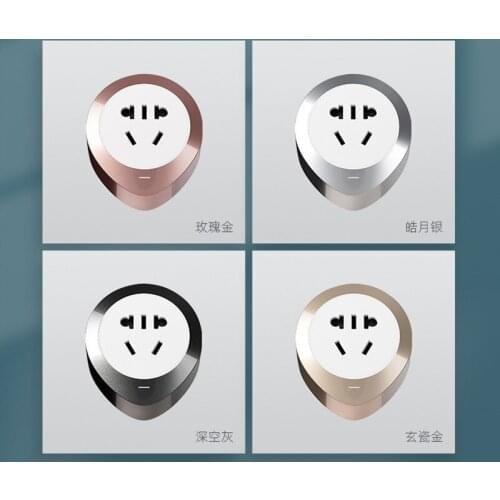 USB LED Plug Electrical Socket Outlet Moverable Adapter Waterdrop White Black Gray Silver Champagne Gold Red Blue Orange