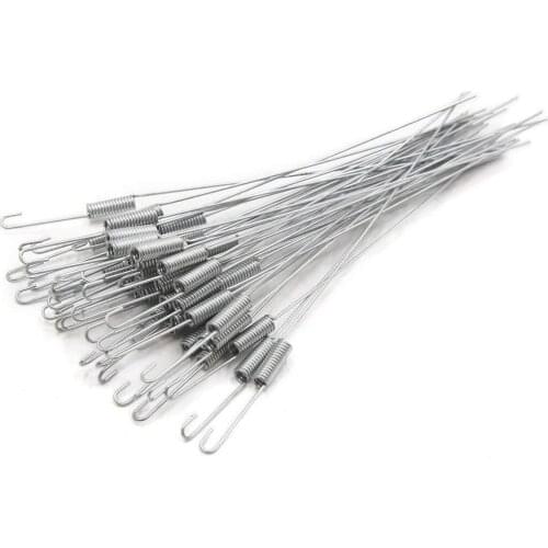 Uxcell 43pcs Silver Tone 155mm Length Brake Throttle Return Spring for Motorcycle Car