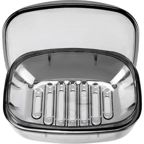 PCDG Material High Quality Soap Storage Box Dish Bathroom Accessories Soap Box Case Holder with Cover Lid Water Leaking Design