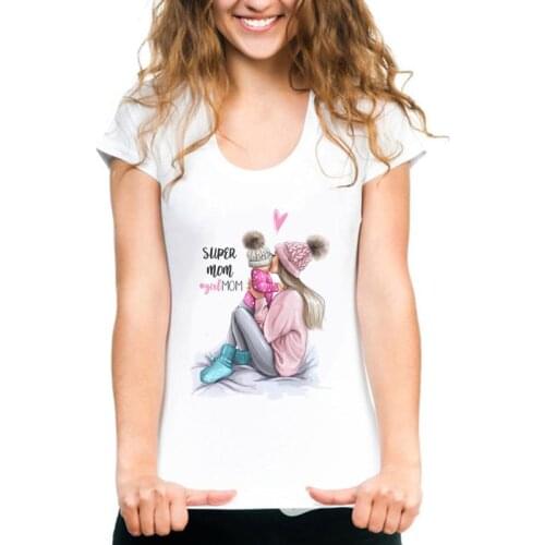 2020 Womens T-Shirt Fashion Clothing Casual Lovely White Tshirt O-Neck Tees Parent-child Short Tshirt Sleeve Streetwear Clothes