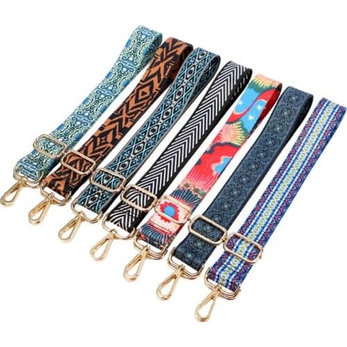 140 Cm O Bag Handle Bag Strap For Women Removable DIY Shoulder Rainbow Handbag Accessories Cross Body Messenger Nylon Bag Straps