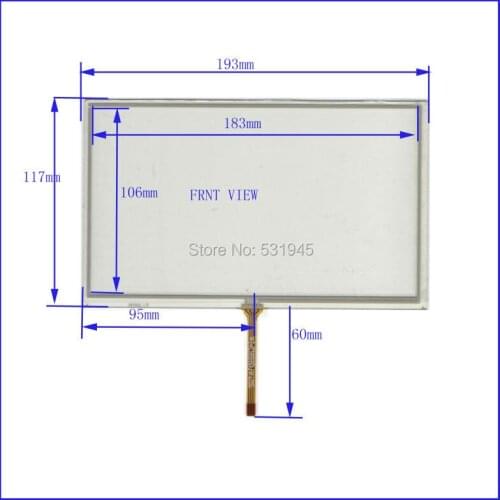 ZhiYuSun New 8 Inch Touch Screen 193mm*117mm for 8 GPS GLASS 193*117 for tble compatible XWT802 or gps touch on AT080TN64