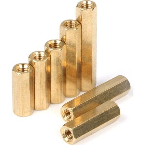 10/20/50pcs M2 Hex Hexagonal Pillar Standoff Spacer Support Brass Female Bolt Copper
