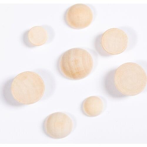 10pcs/lot Eco-Friendly Lead Free 15 20 25mm Natural Wood Flatback Cabochon Beads for DIY Pendant Jewelry Making Accessories