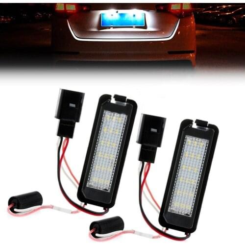 2pcs/set LED Error Free License Plate Number Light For V-W Golf MK5 MK6 Passat EOS