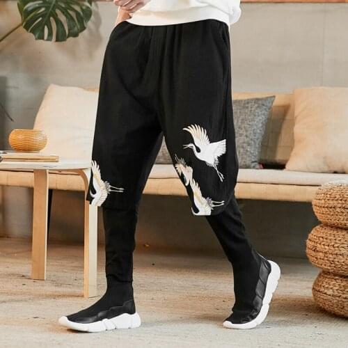 2021 Joggers Hip Hop Mens Pants Cargo Patchwork Ribbon Loose Elastic Waist Streetwear Harajuku Jappen Style Pants