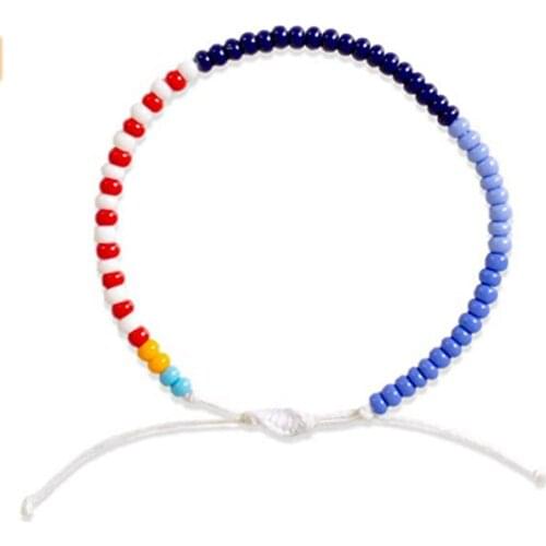 2021 new popular Adjustable Bracelet African Bohemian surfer beaded glass ROPE BRACELET MULTI COLOR accessories wholesale