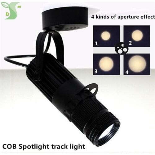 3w 5w 7w 10w cob spotlights LED Track light Lamp Zoom light lighting 4 kinds of light effects ceiling type track rail type