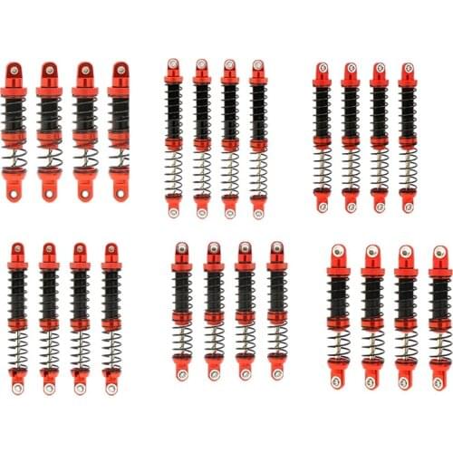 4Pcs Metal Shock Absorbers Oil Adjustable Damper for 1/10 RC Crawler Car Axial SCX10 AXI03007 Traxxas TRX4 Parts