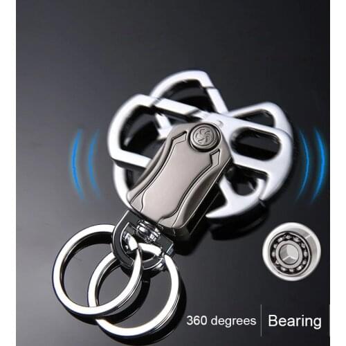 Bycobecy New Mens High-end Metal Creative Business Gifts Fingertip Gyro Key Case 360-degree Rotating Key Holder Key Organizer