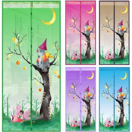 Door Curtain Magnetic Curtains Hands-free Mesh Anti Mosquito Insect Fly Bug Curtains Net Automatic Closing Door Screen Kitchen