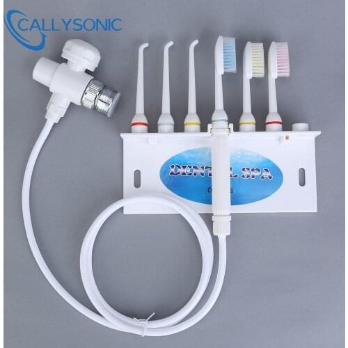6 Nozzles Faucet Water Dental Flosser Oral Irrigator Jet Interdental Brush Tooth Toothbrush Cleaning SPA Cleaner Whitening