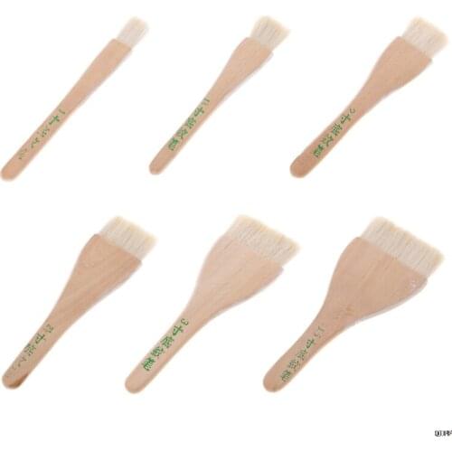 Goat Hair Handle Art Supplies Watercolor Acrylic Wood Oil Paint Brush Six Sizes