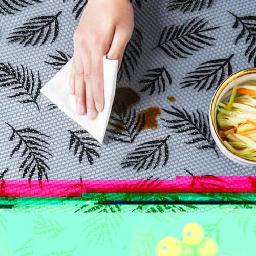 Kitchen Cabinet Pad Anti-Slip Fridge Liner Mat Kitchen Countertop Cuttable Drawer Mat Kitchen Oil-proof Waterproof Stickers Mat