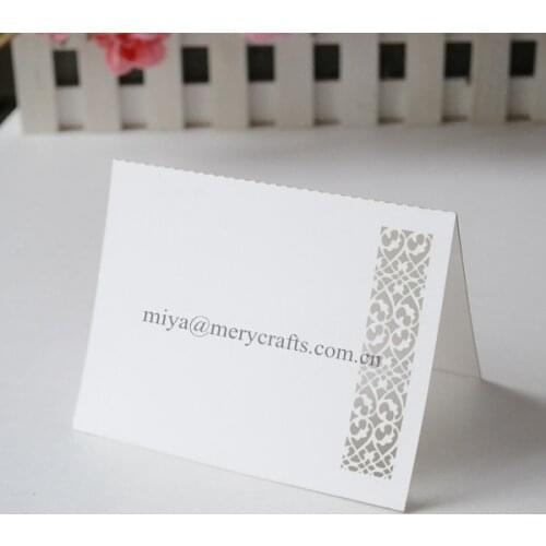 Laser cut place cards white , simple airplane place cards wedding and party