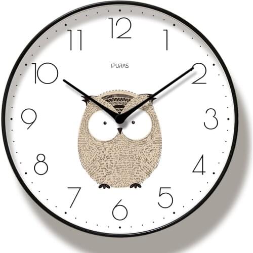 Cute animal 3D Wall Clock Silent Movement Professional Wall Clock Large Size For Home Decoration Duvar Saati For Living Room