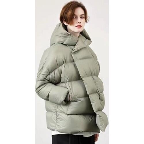 Trendy New Winter Down Jacket Women 90% Duck Down Coat Hooded Ultra Light Loose Overcoat Female Puffer Parka Snow Outwear