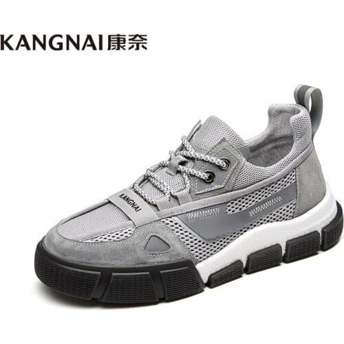 KANGNAI Men Shoes Casual Sneakers Comfortable Autumn Fashion Work Shoes 2020 Outdoor Sports Shoes Man