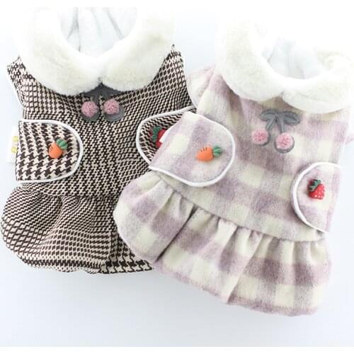 2022 New Dog Cat Pet Dress Winter Dog Clothes Doggie Puppy Apparel Yorkshire Terrier Pomeranian Maltese Bichon Poodle Clothing