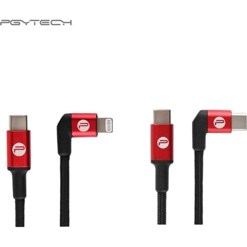 PGYTECH OSMO Sports Camera 65cm Type-C to C/Lighting IOS Data Cable for DJI OSMO ACTION / POCKET Camera Accessories