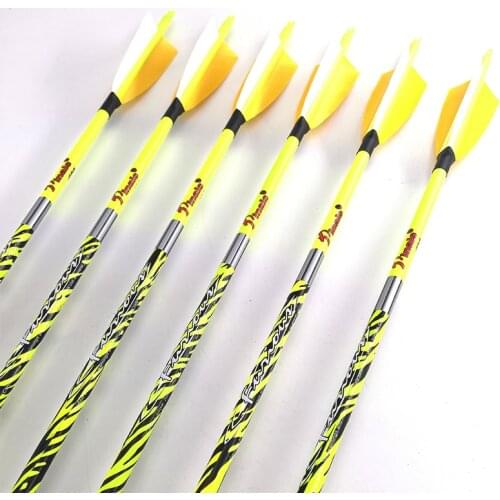 Pinals Spine 300 340 400 500 600 32 Inch Archery Carbon Arrows for Compound Recurve Bow Traditional Longbow Hunting 3D Targets