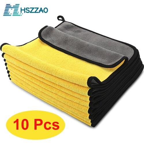 3/5/10 pcs Extra Soft Car Wash Microfiber Towel Car Cleaning Drying Cloth Car Care Cloth Detailing Car WashTowel Never Scrat