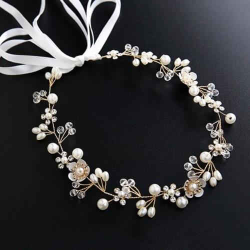 New Crystal Rhinestone Headbands For Women Wedding Bride Hair Jewelry Korean Flower Headband Ladies Accessories Hair Band