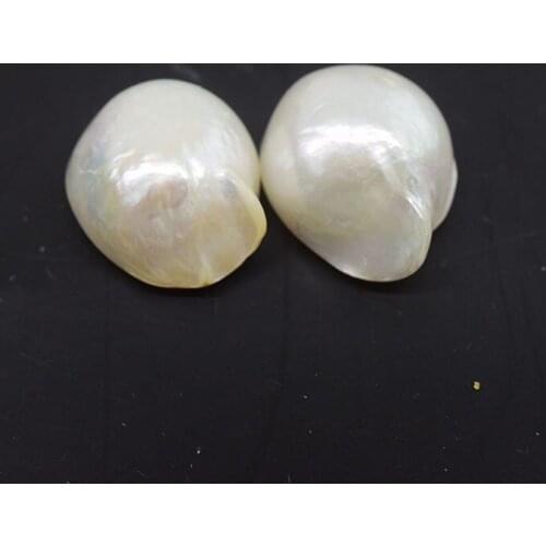 AAA Freshwater Pearl white 12-14mm baroque +s925 stud Earrings Wholesale for women xmas gift