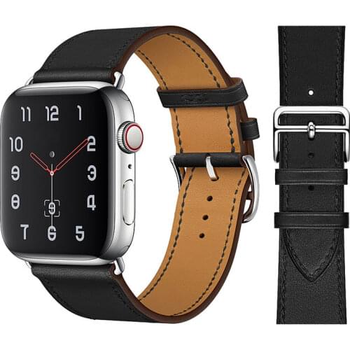 Leather strap for Apple watch Band 44mm 42mm 40mm 38mm comfortable replacement bracelet wristband for iwatch series 6 5 4 3 2 SE