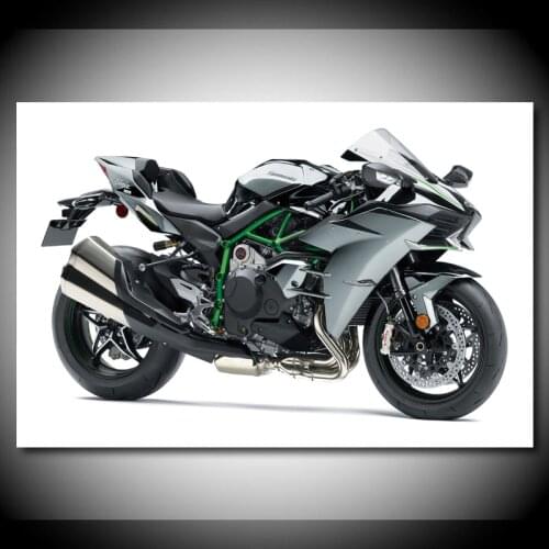 Modern Wall Art DIY Framed Canvas Painting Kawasaki ninja H2R side view Motorcycle HD Prints Posters For Living Room Decor
